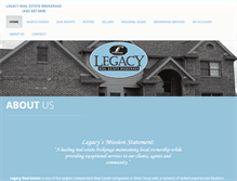 Tablet Screenshot of legacyrealestate.com